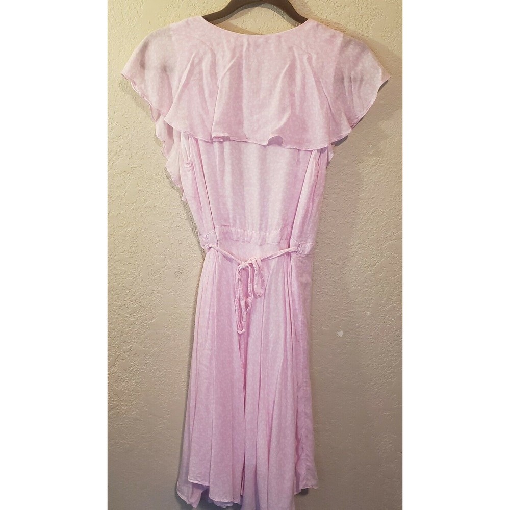 Draper James Floral Wrap Dress, Sz Medium, Pink Ruffle Summer Wrap Dress - Picture 10 of 12
